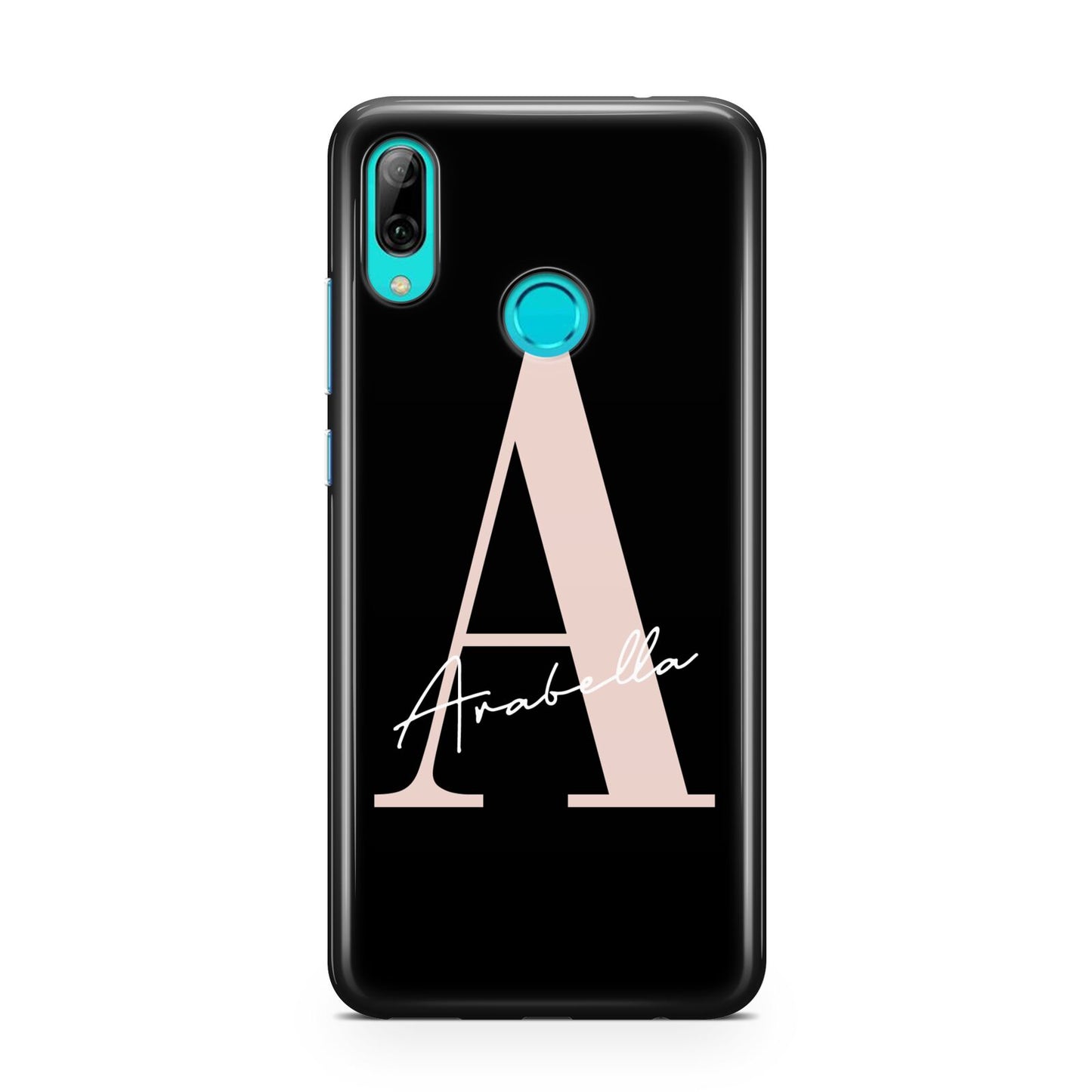 Personalised Black Pink Initial Huawei P Smart 2019 Case