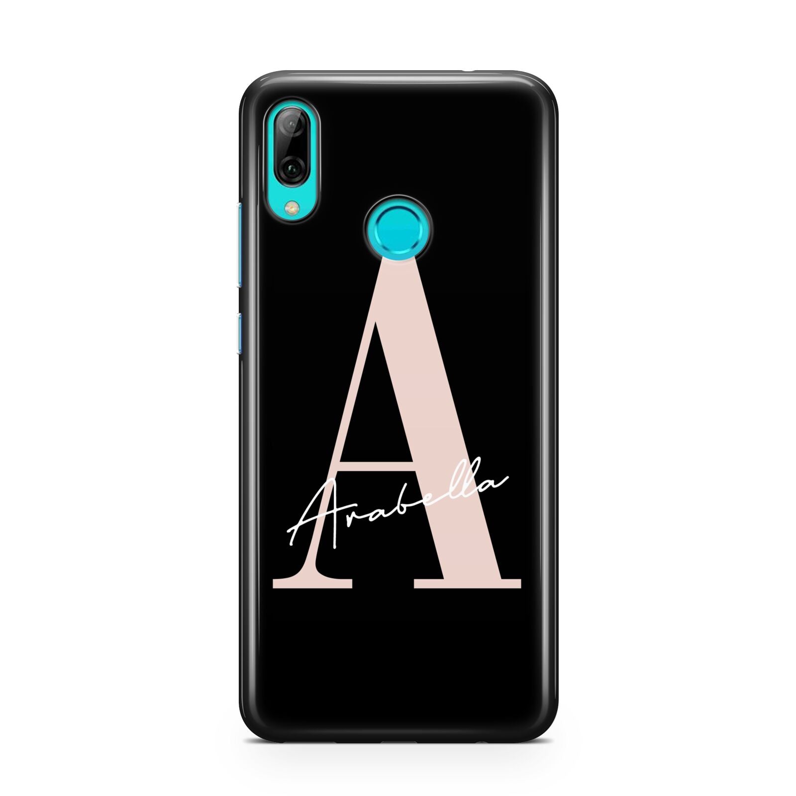 Personalised Black Pink Initial Huawei P Smart 2019 Case