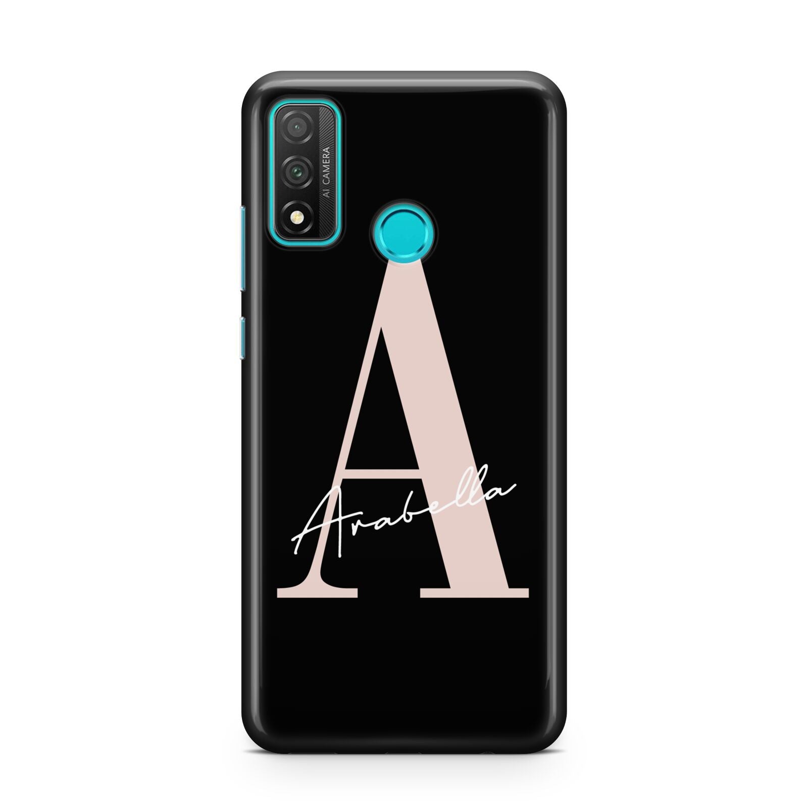 Personalised Black Pink Initial Huawei P Smart 2020