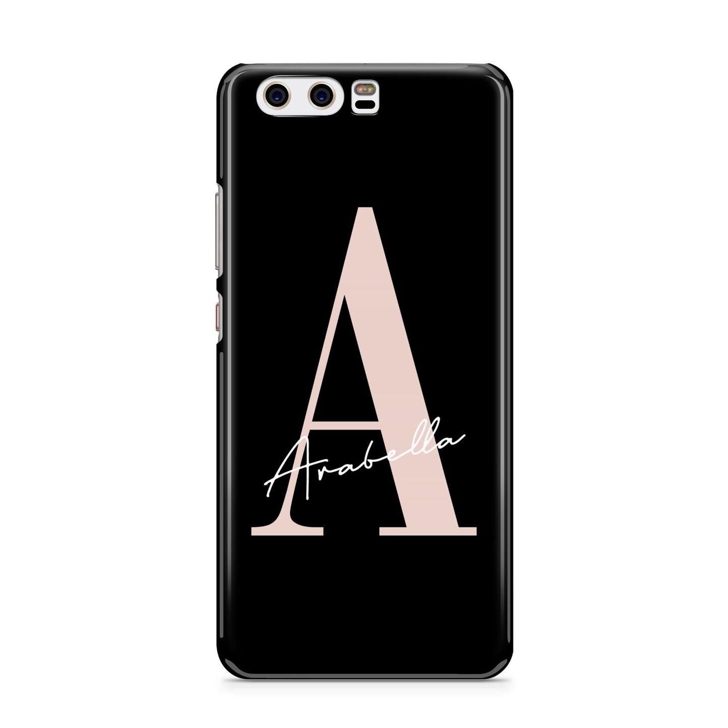 Personalised Black Pink Initial Huawei P10 Phone Case