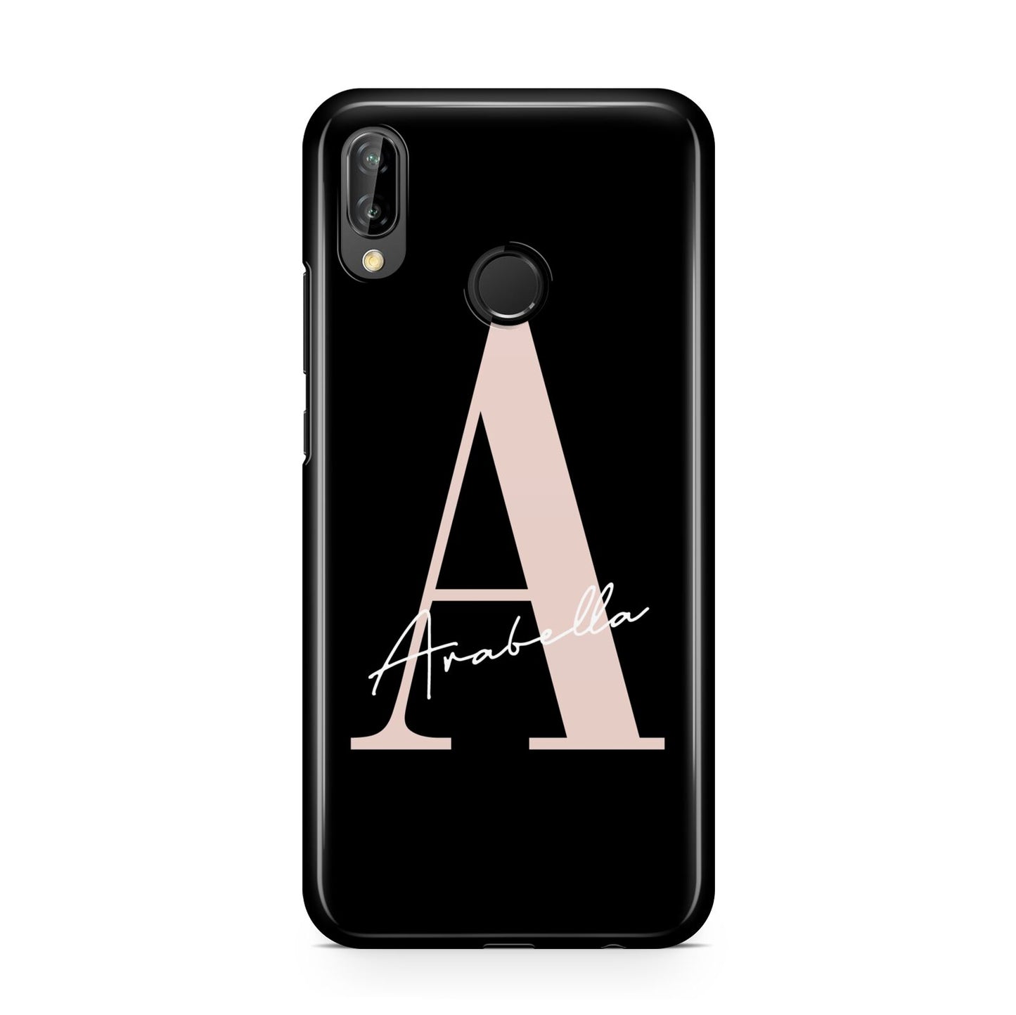 Personalised Black Pink Initial Huawei P20 Lite Phone Case