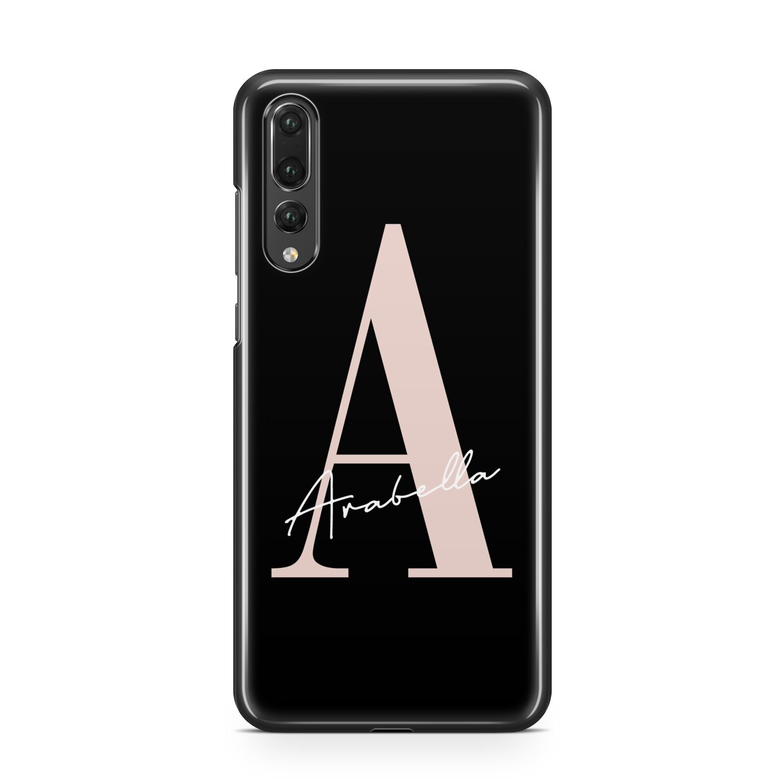 Personalised Black Pink Initial Huawei P20 Pro Phone Case