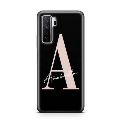 Personalised Black Pink Initial Huawei P40 Lite 5G Phone Case