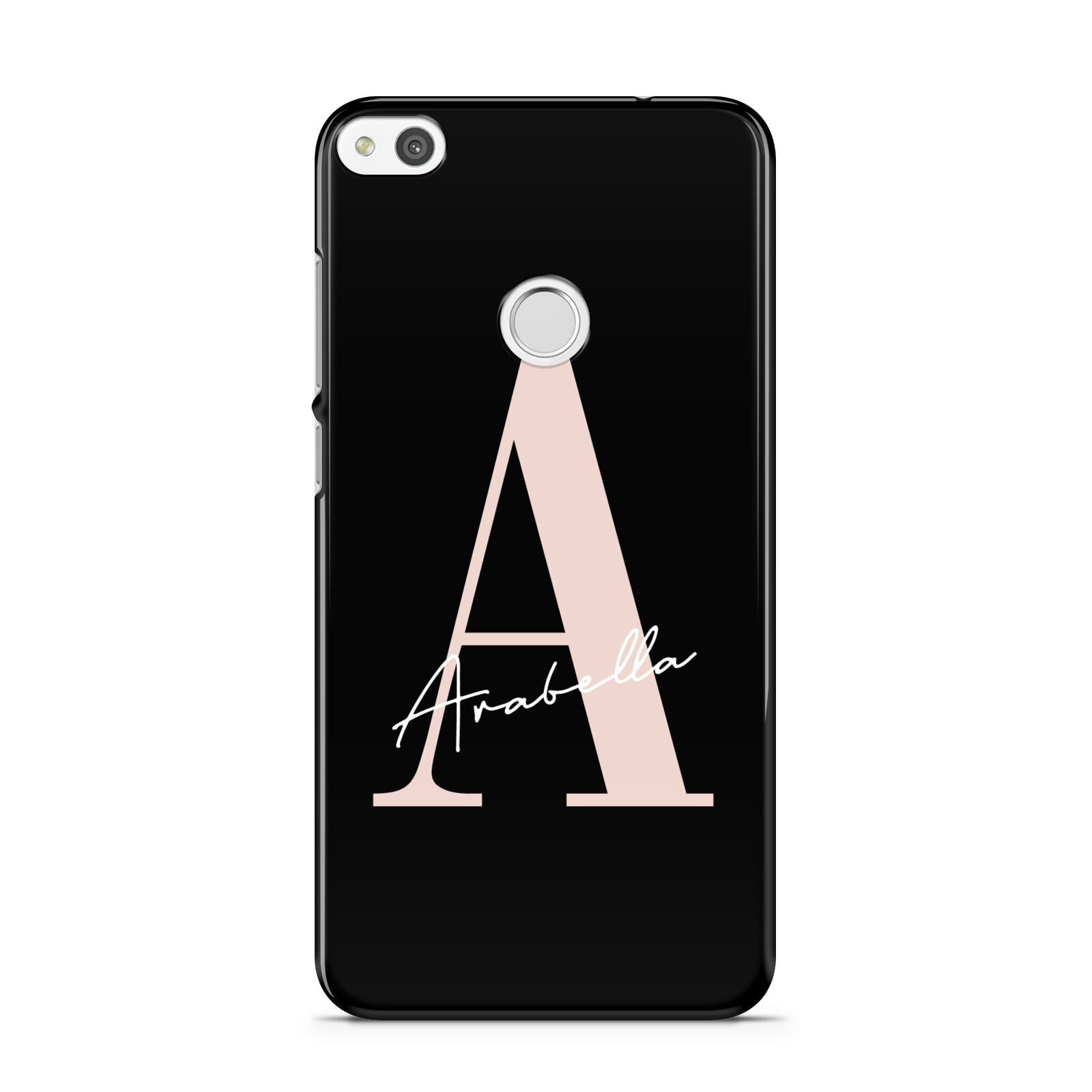 Personalised Black Pink Initial Huawei P8 Lite Case