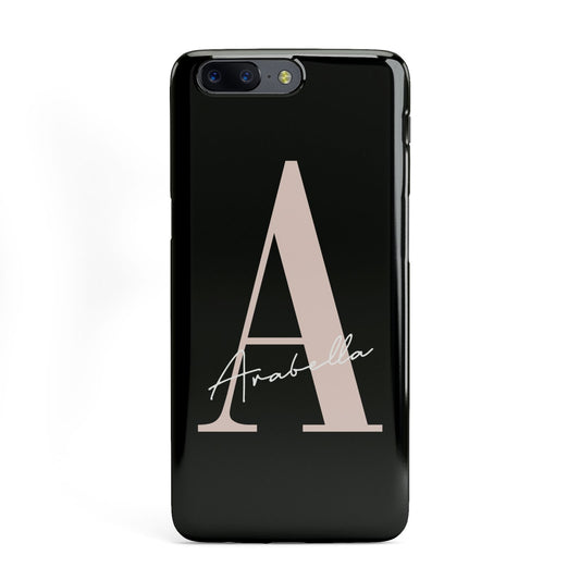 Personalised Black Pink Initial OnePlus Case