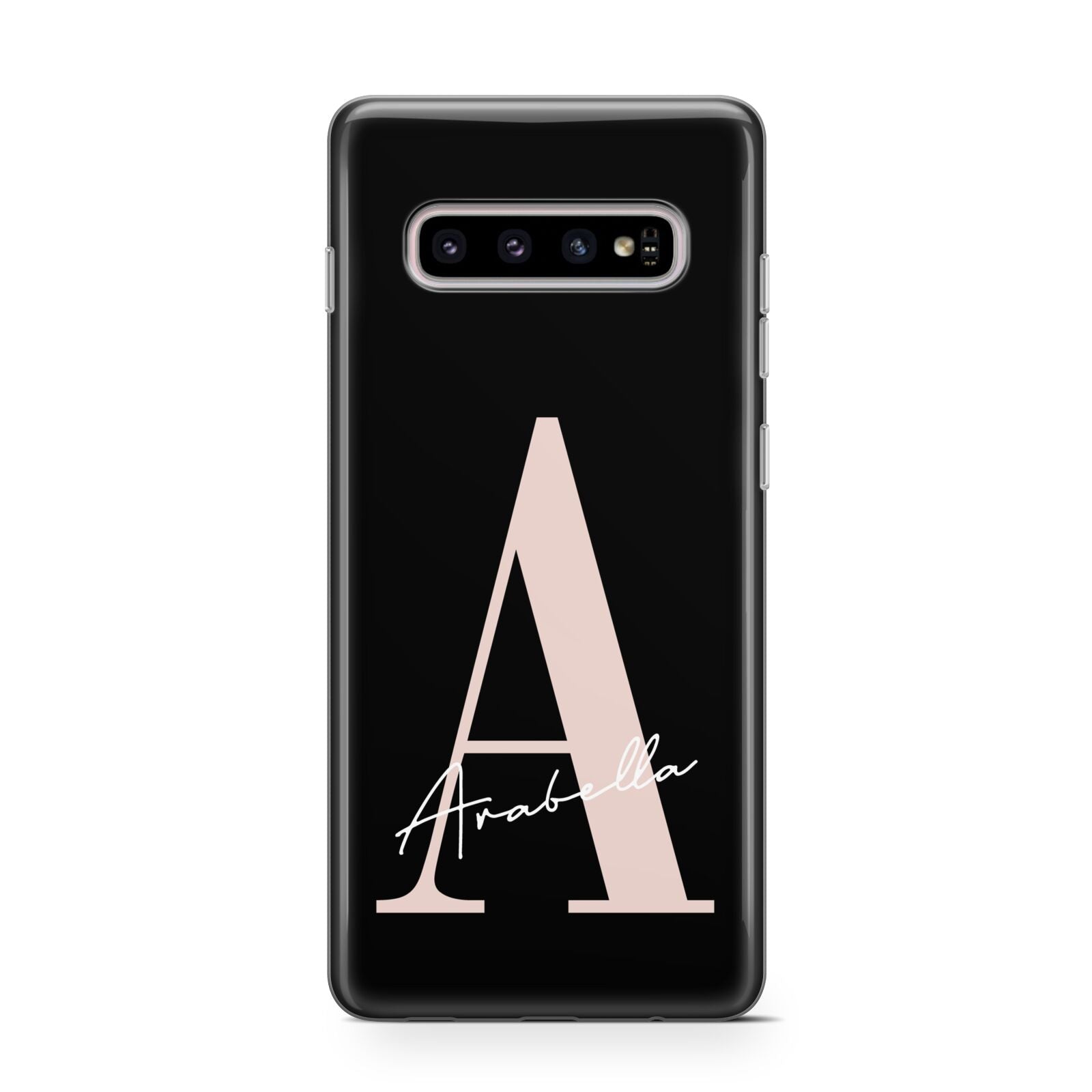 Personalised Black Pink Initial Protective Samsung Galaxy Case