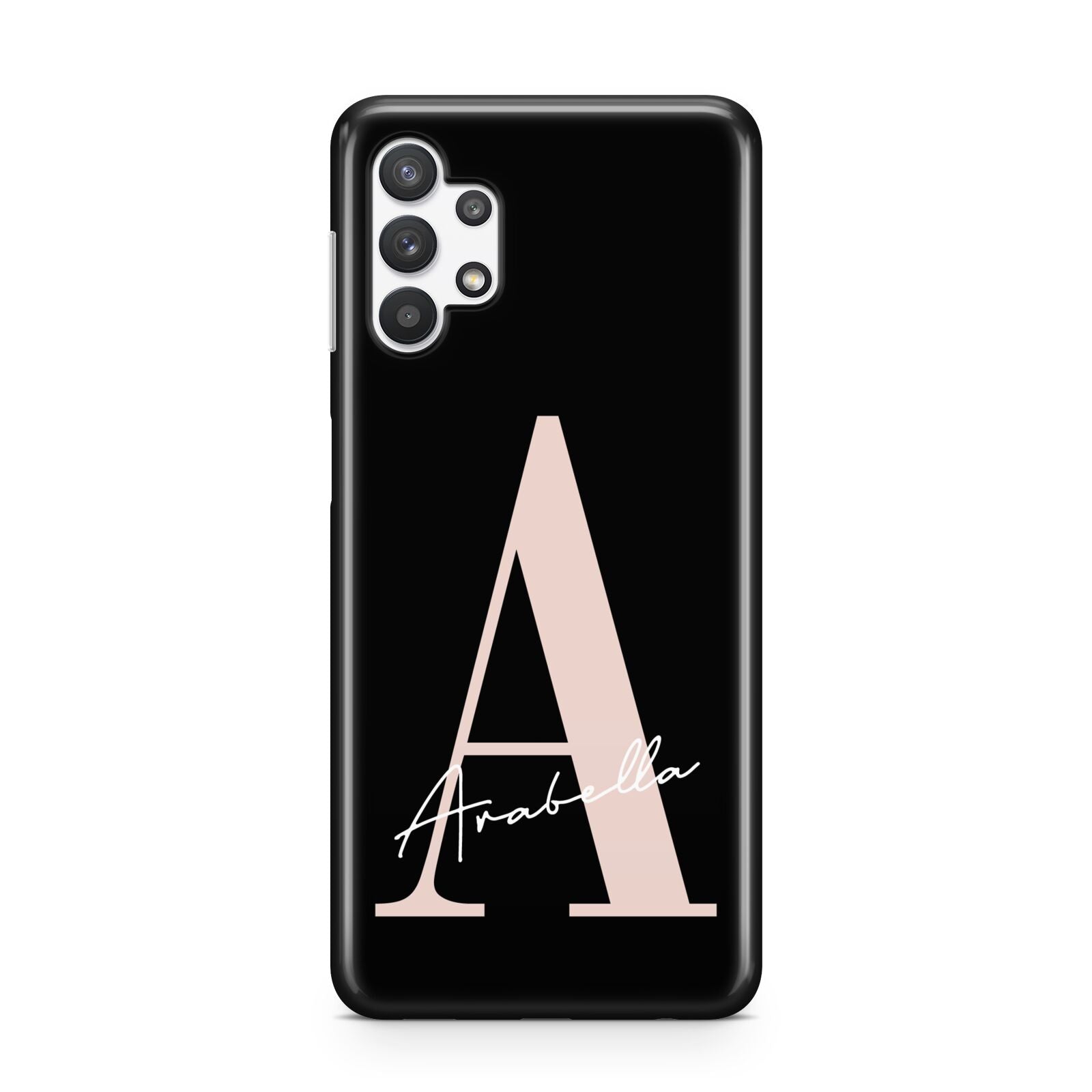 Personalised Black Pink Initial Samsung A32 5G Case