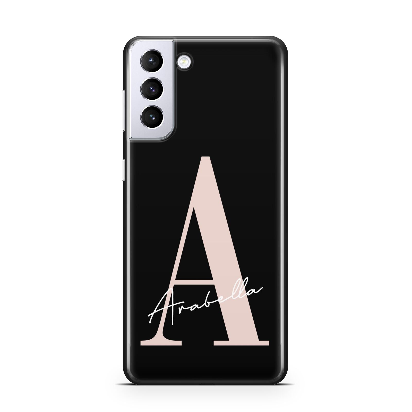 Personalised Black Pink Initial Samsung S21 Plus Case