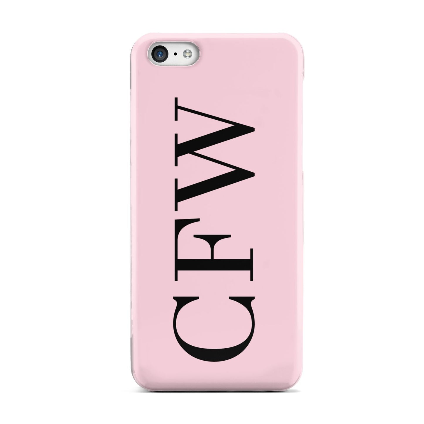 Personalised Black Pink Side Initials Apple iPhone 5c Case