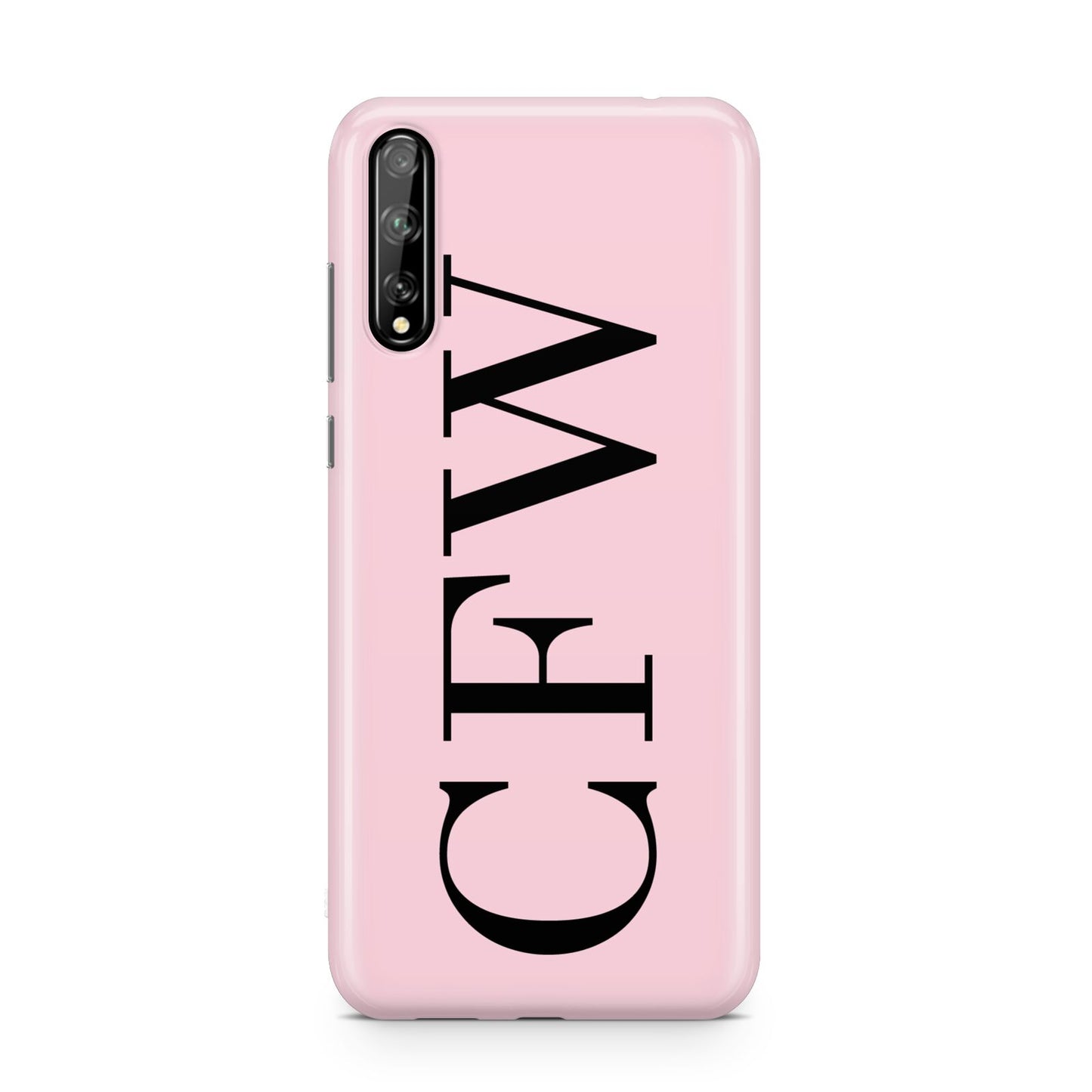 Personalised Black Pink Side Initials Huawei Enjoy 10s Phone Case
