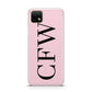 Personalised Black Pink Side Initials Huawei Enjoy 20 Phone Case