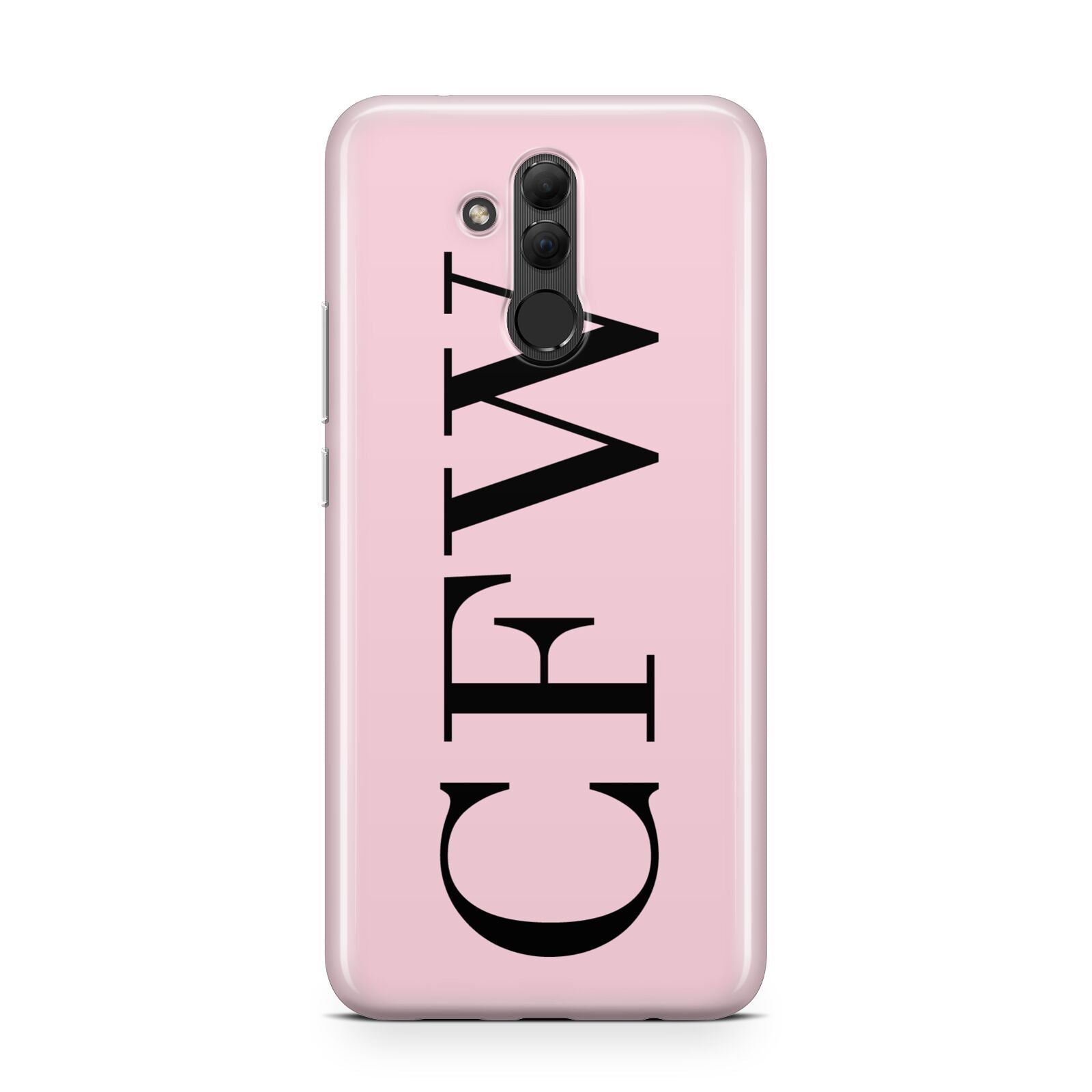 Personalised Black Pink Side Initials Huawei Mate 20 Lite