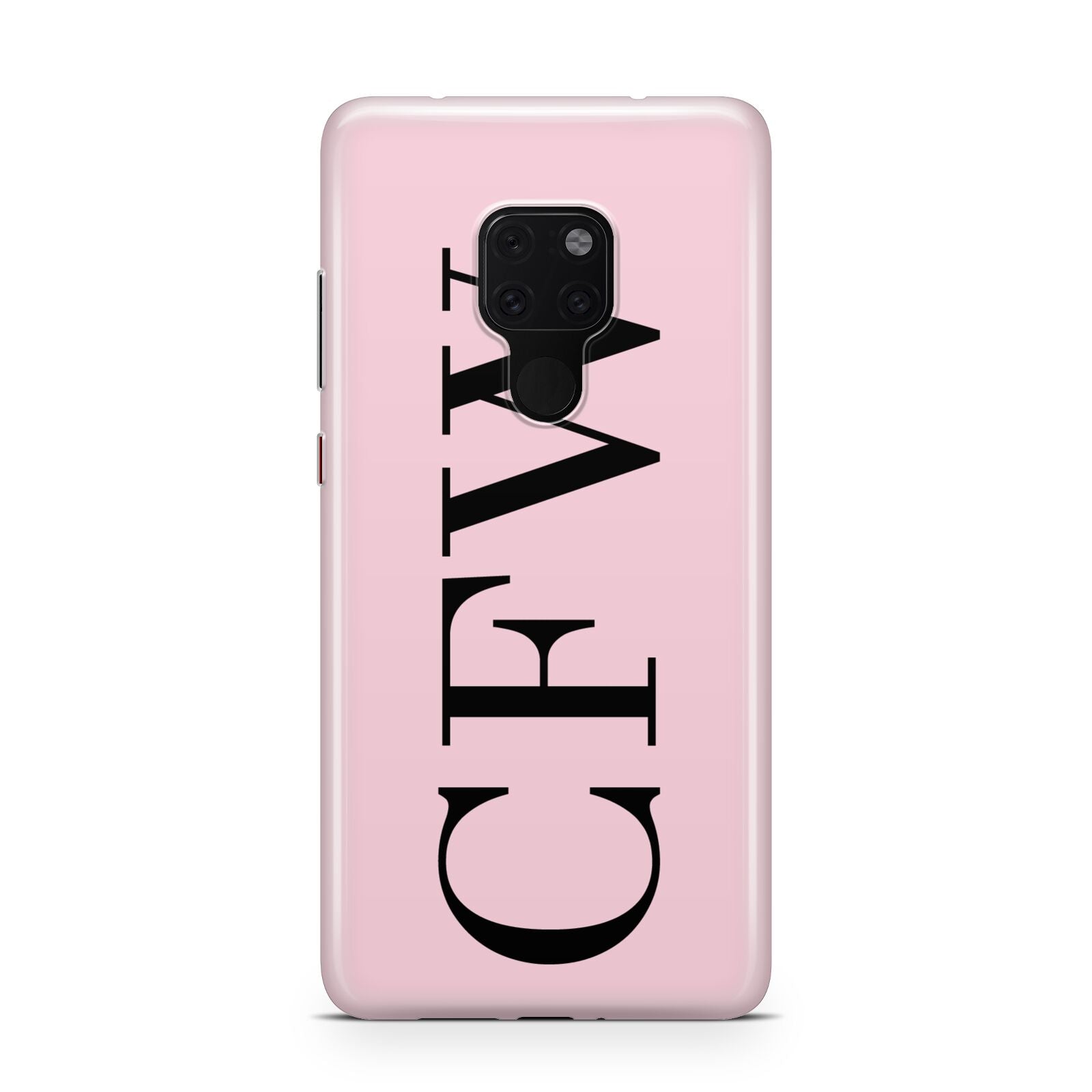 Personalised Black Pink Side Initials Huawei Mate 20 Phone Case