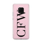 Personalised Black Pink Side Initials Huawei Mate 20 Pro Phone Case