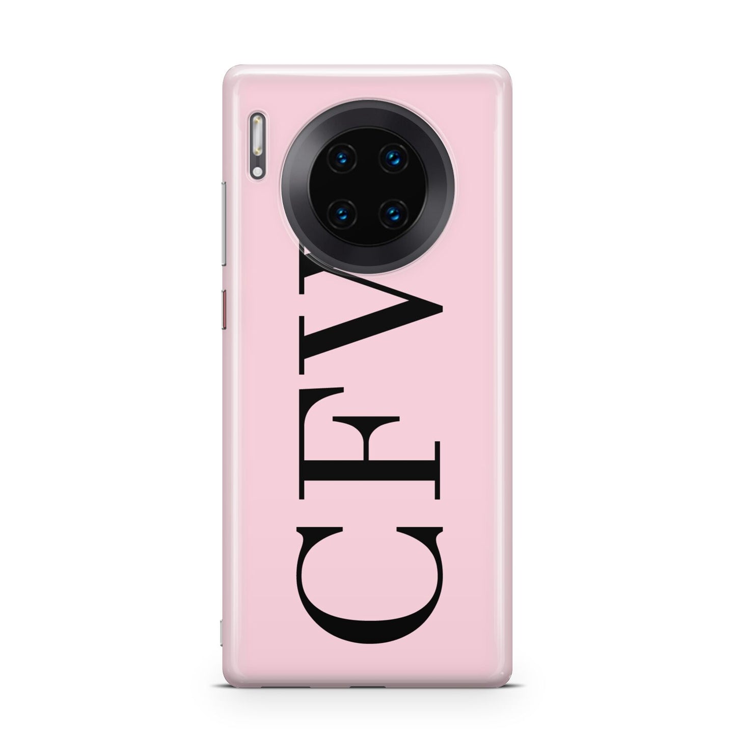 Personalised Black Pink Side Initials Huawei Mate 30 Pro Phone Case