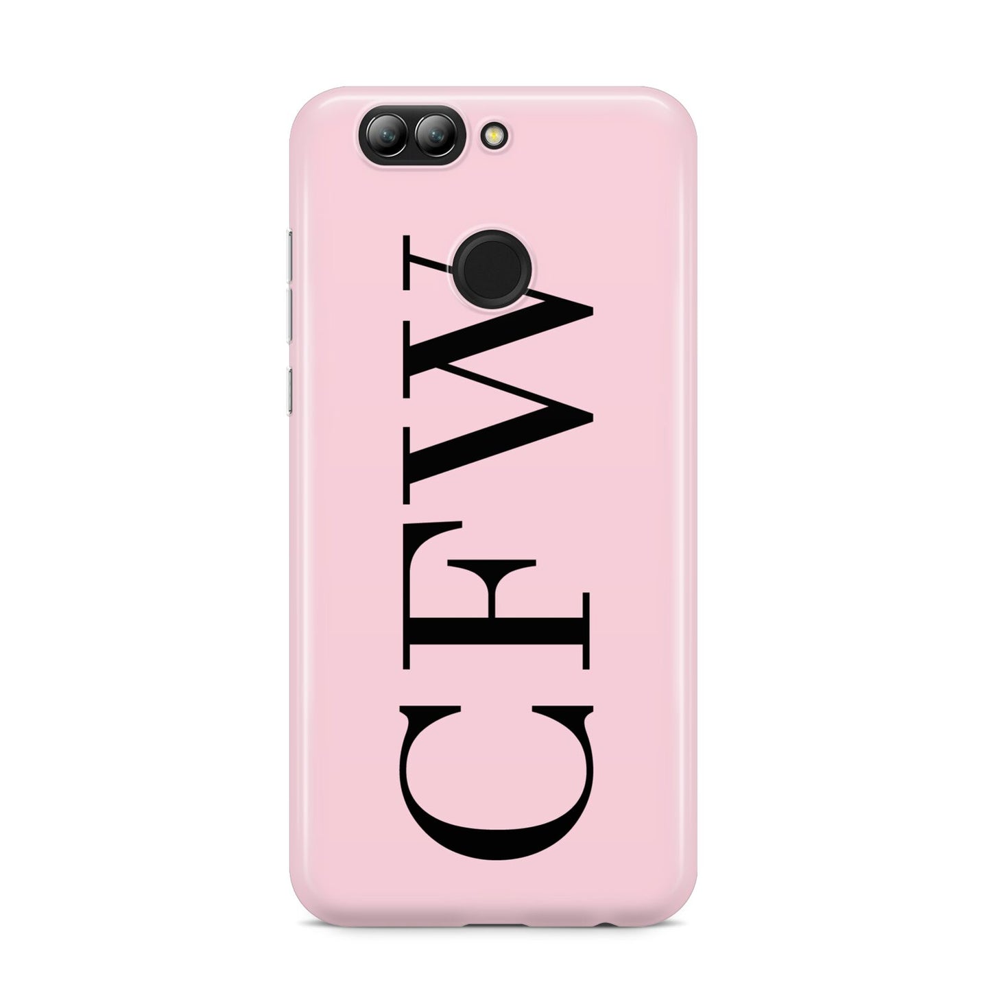 Personalised Black Pink Side Initials Huawei Nova 2s Phone Case