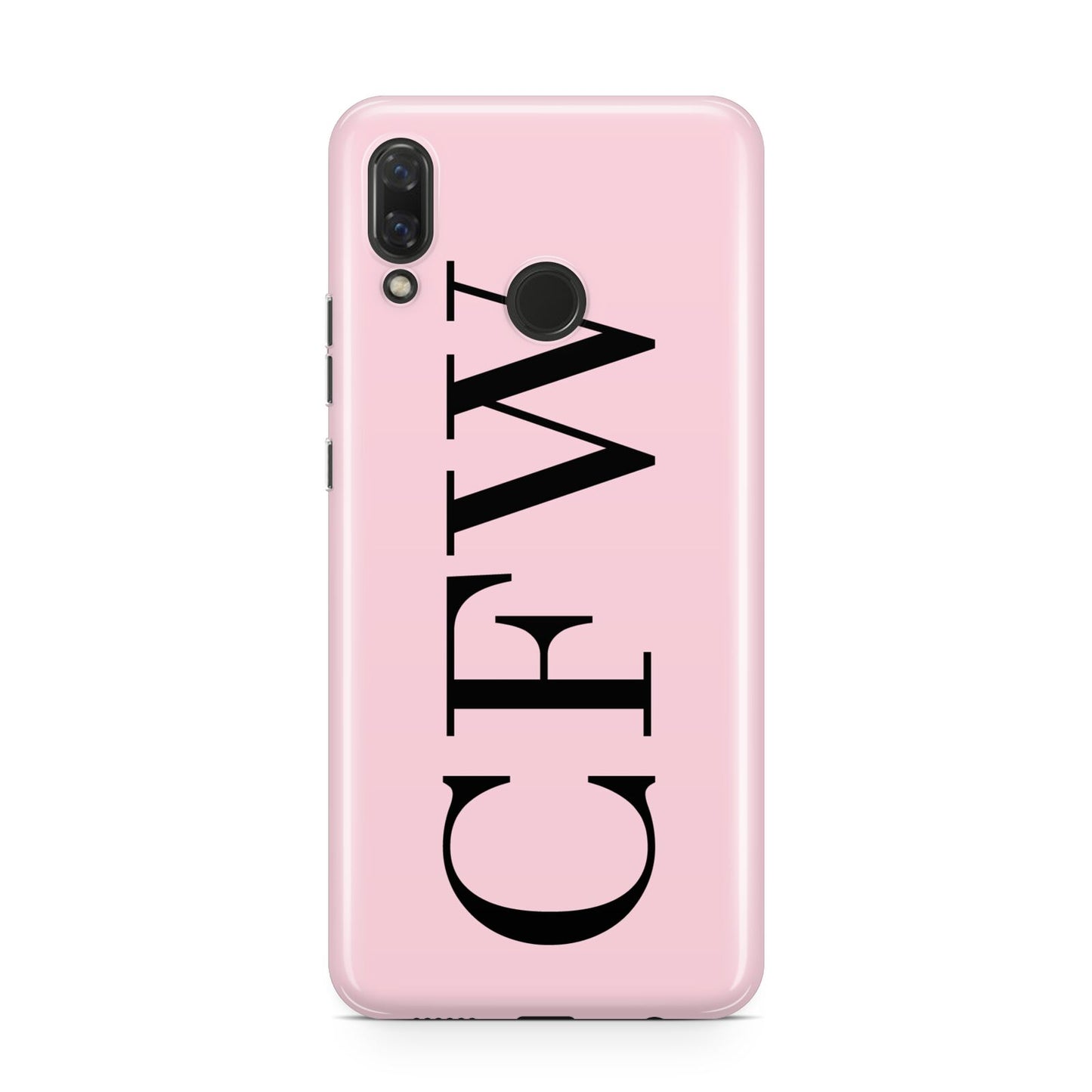 Personalised Black Pink Side Initials Huawei Nova 3 Phone Case