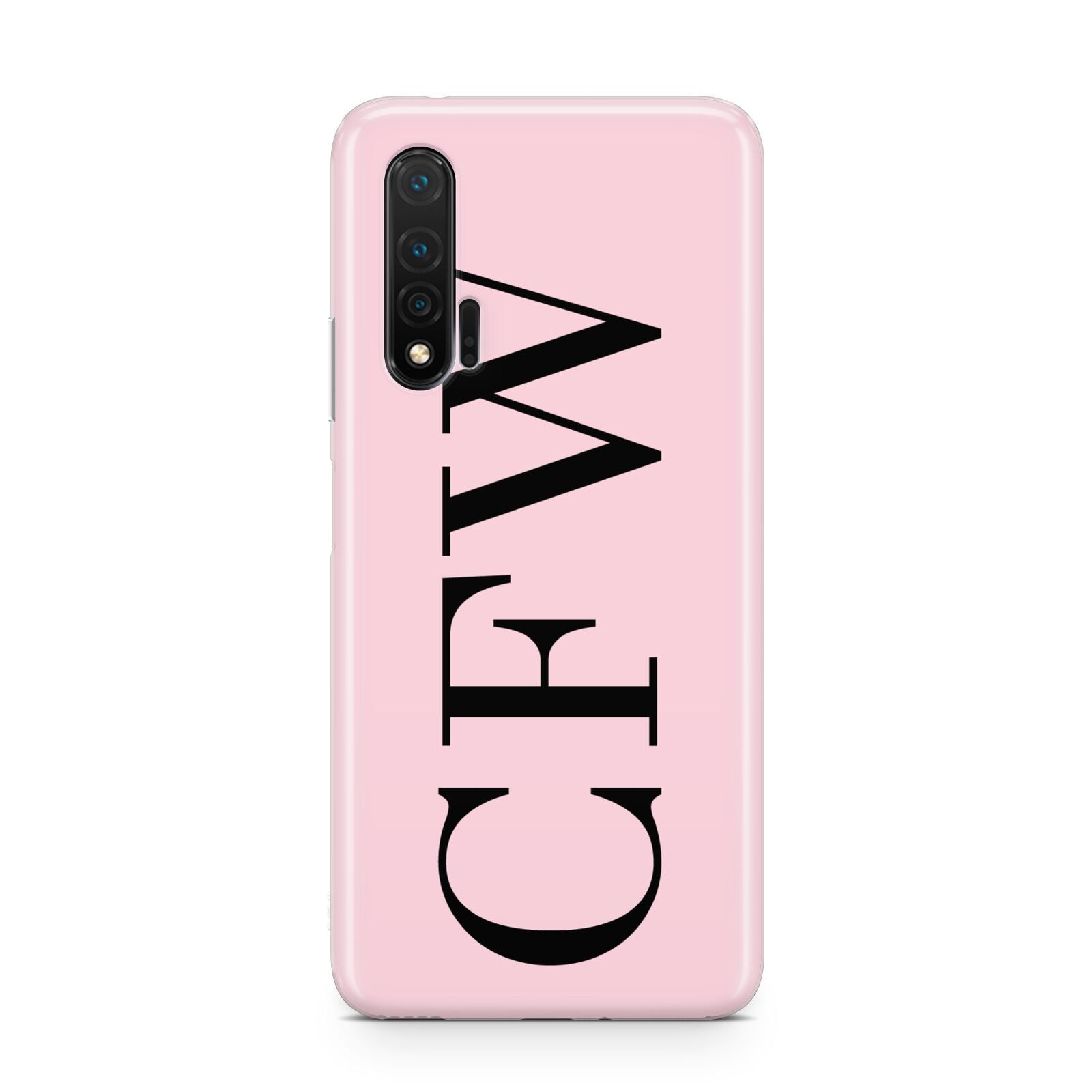 Personalised Black Pink Side Initials Huawei Nova 6 Phone Case