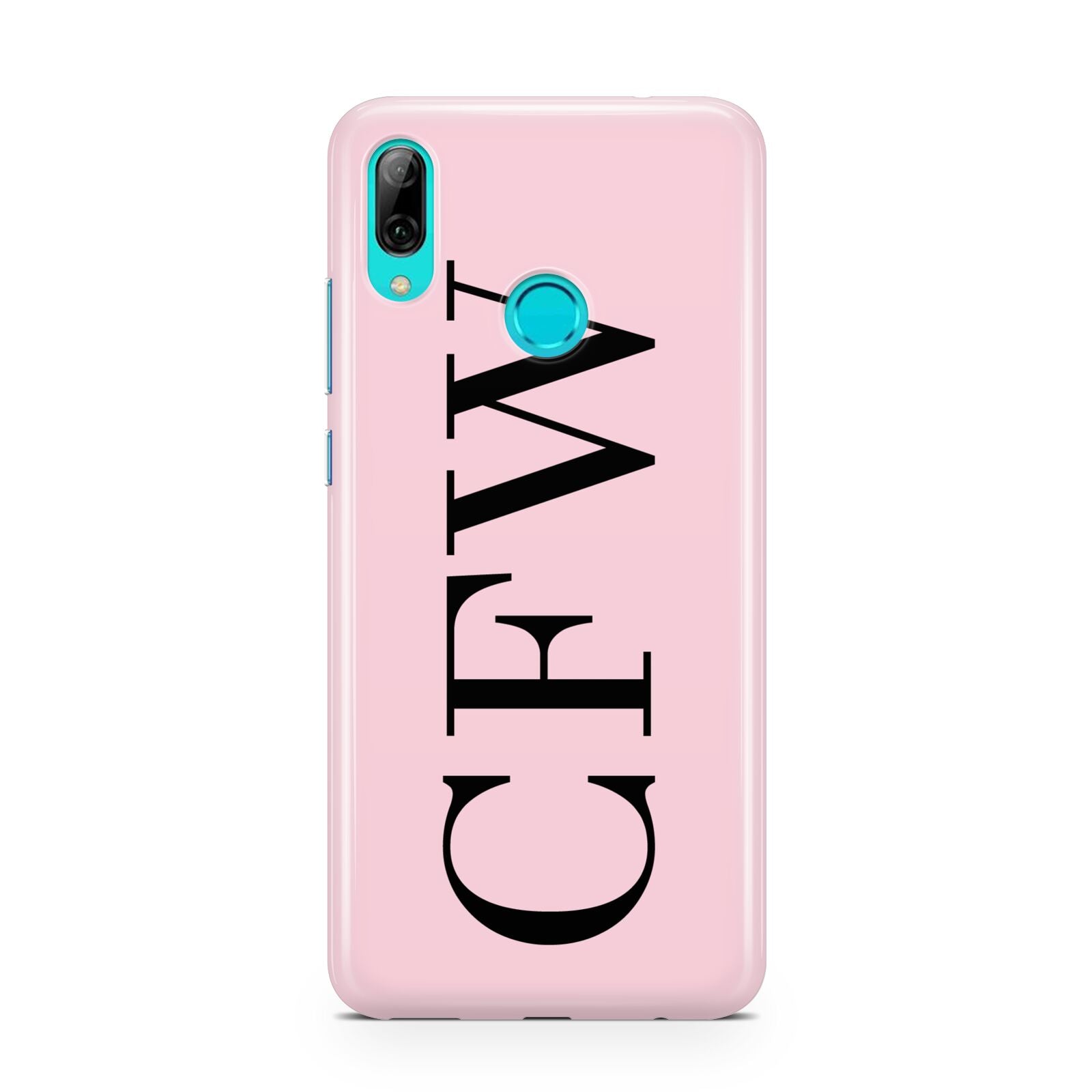 Personalised Black Pink Side Initials Huawei P Smart 2019 Case