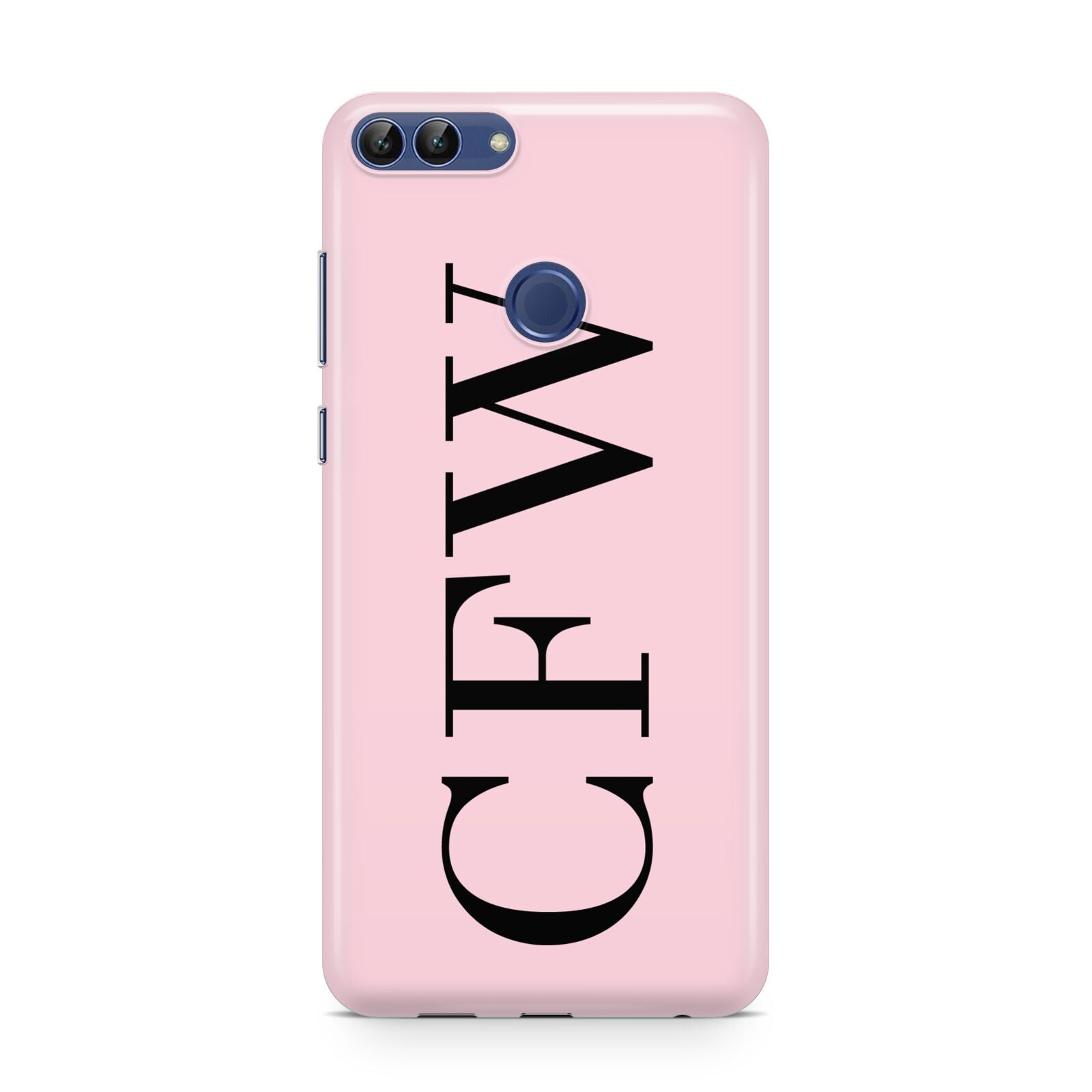 Personalised Black Pink Side Initials Huawei P Smart Case