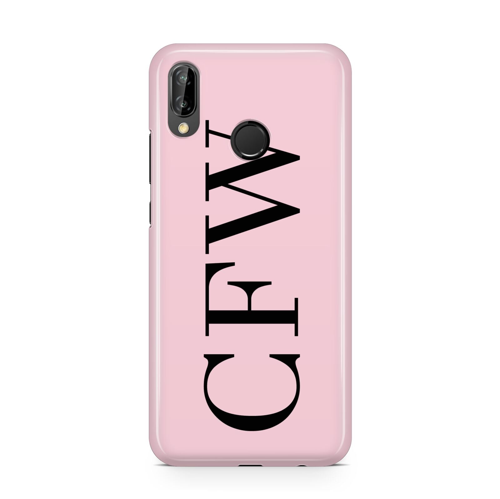 Personalised Black Pink Side Initials Huawei P20 Lite Phone Case