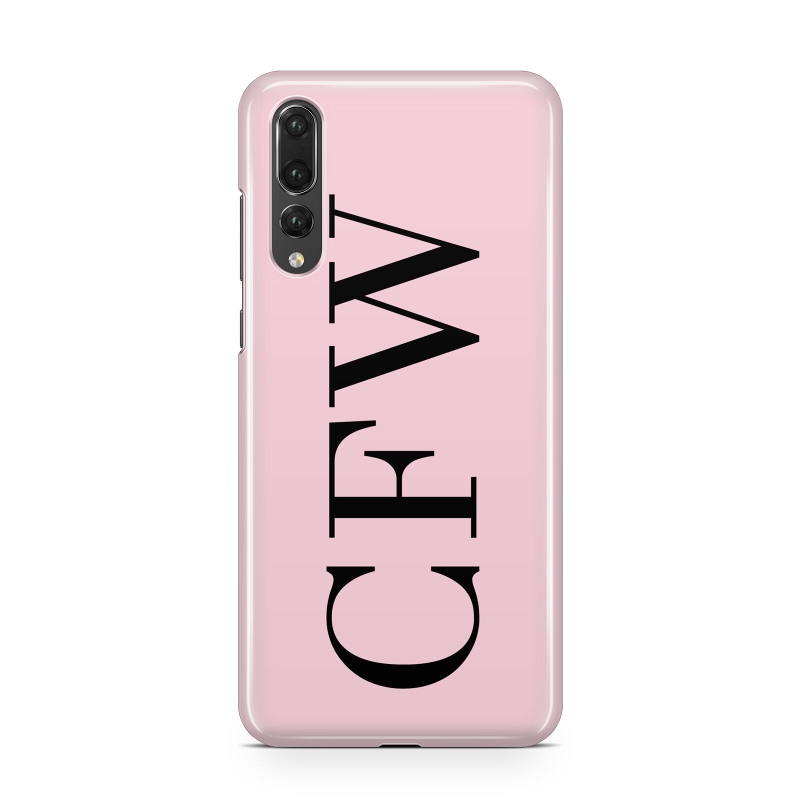 Personalised Black Pink Side Initials Huawei P20 Pro Phone Case