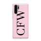 Personalised Black Pink Side Initials Huawei P30 Pro Phone Case