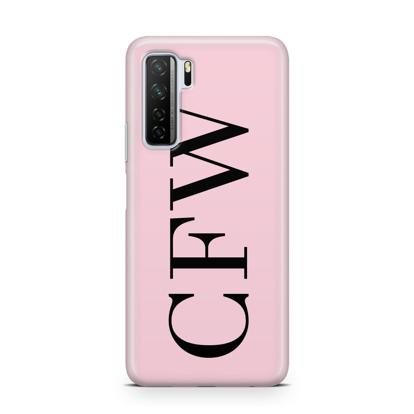 Personalised Black Pink Side Initials Huawei P40 Lite 5G Phone Case