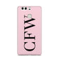 Personalised Black Pink Side Initials Huawei P9 Case