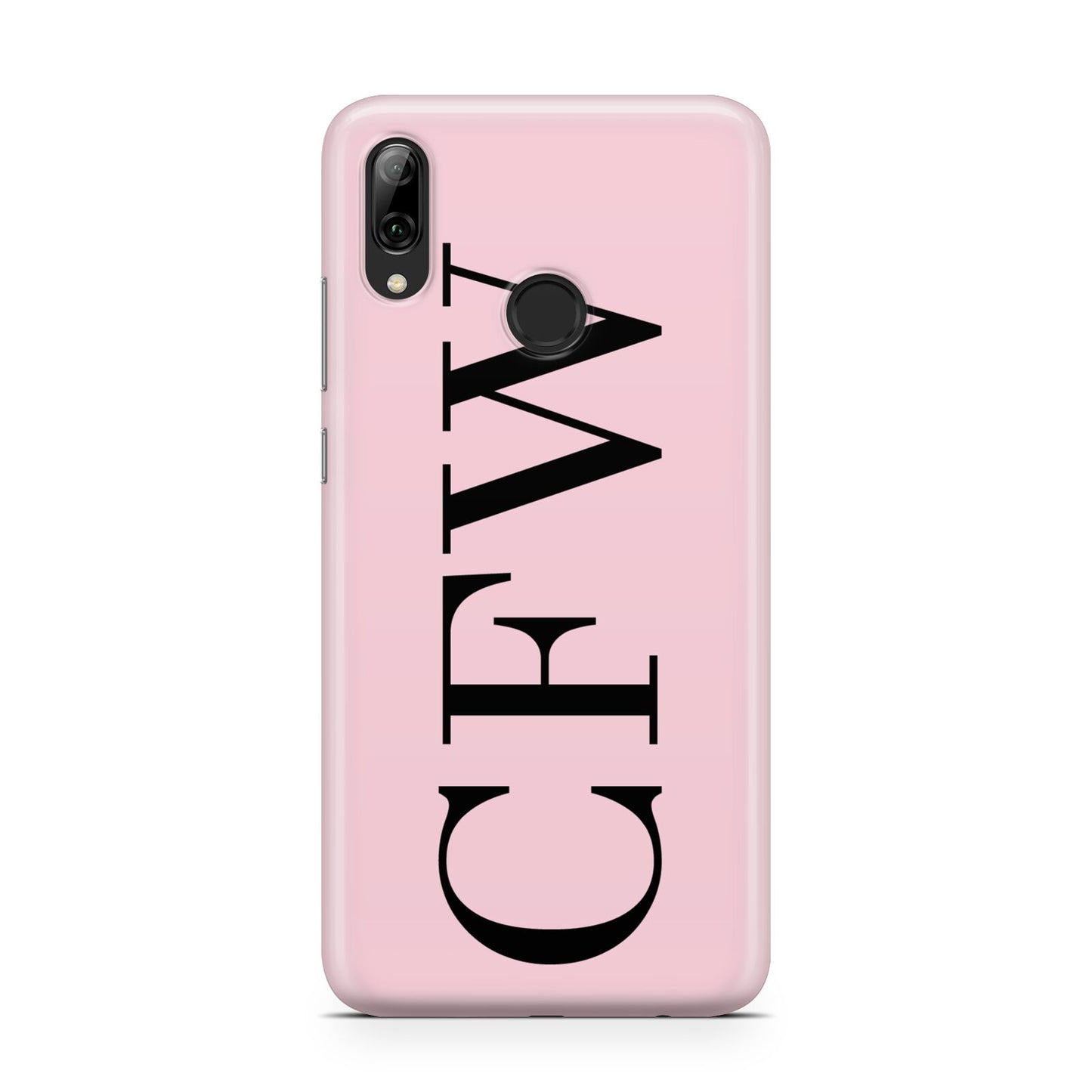Personalised Black Pink Side Initials Huawei Y7 2019
