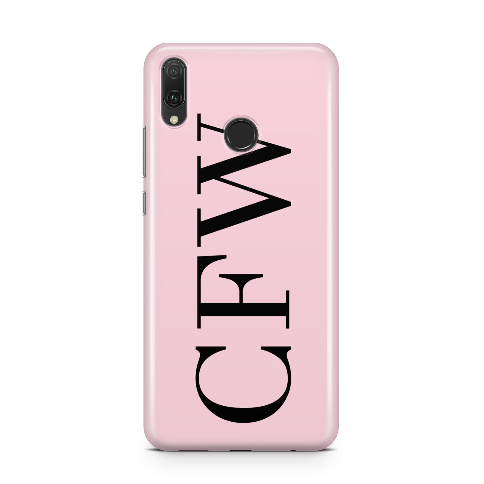 Personalised Black Pink Side Initials Huawei Y9 2019