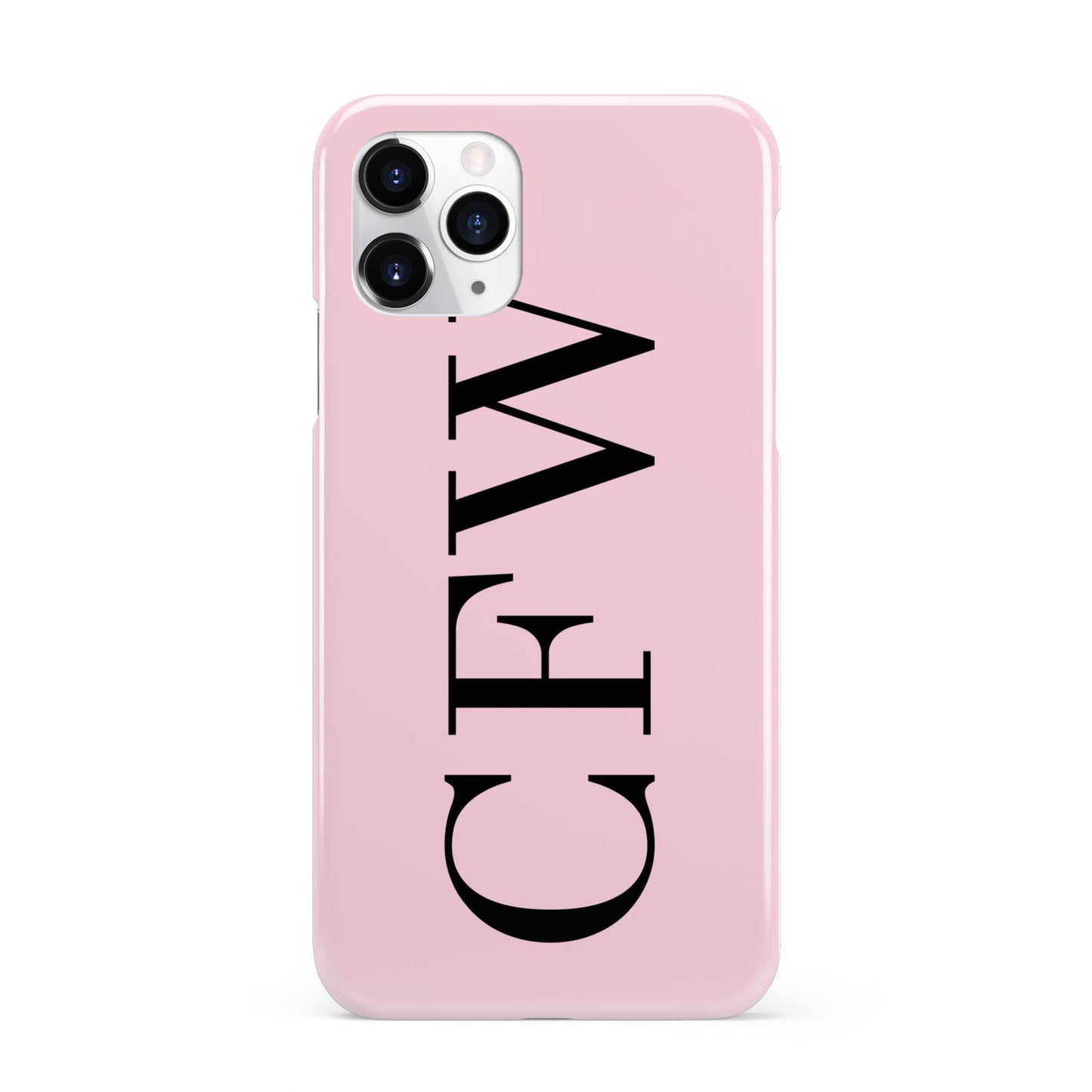 Personalised Black Pink Side Initials iPhone 11 Pro 3D Snap Case