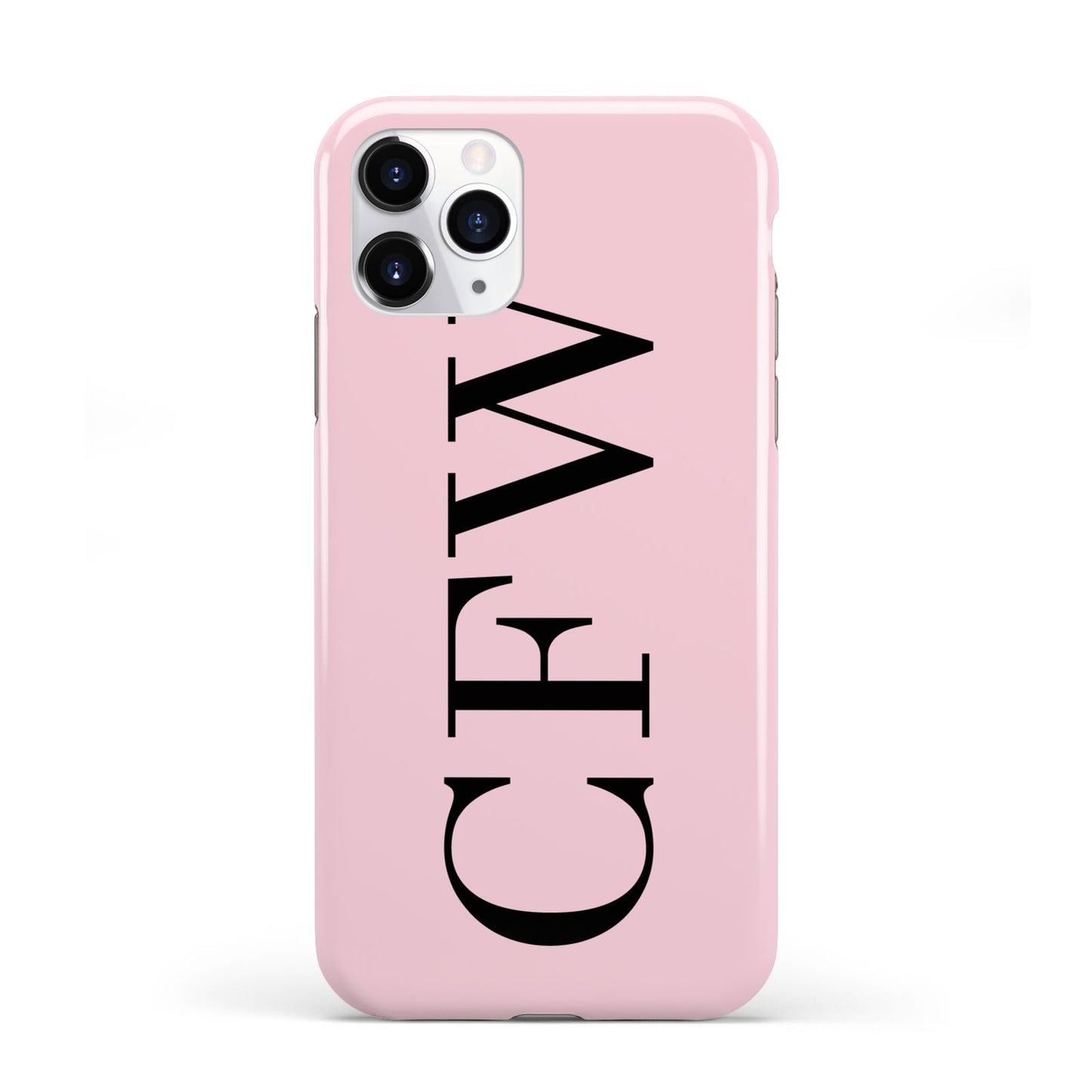 Personalised Black Pink Side Initials iPhone 11 Pro 3D Tough Case