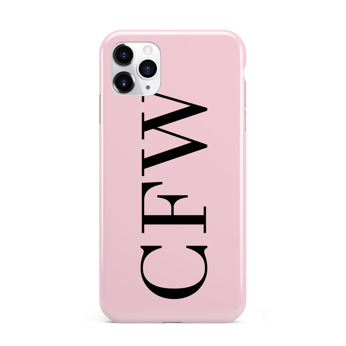 Personalised Black Pink Side Initials iPhone 11 Pro Max 3D Tough Case