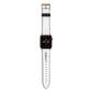 Personalised Black Script Name Heart Clear Apple Watch Strap with Gold Hardware