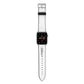 Personalised Black Script Name Heart Clear Apple Watch Strap with Silver Hardware