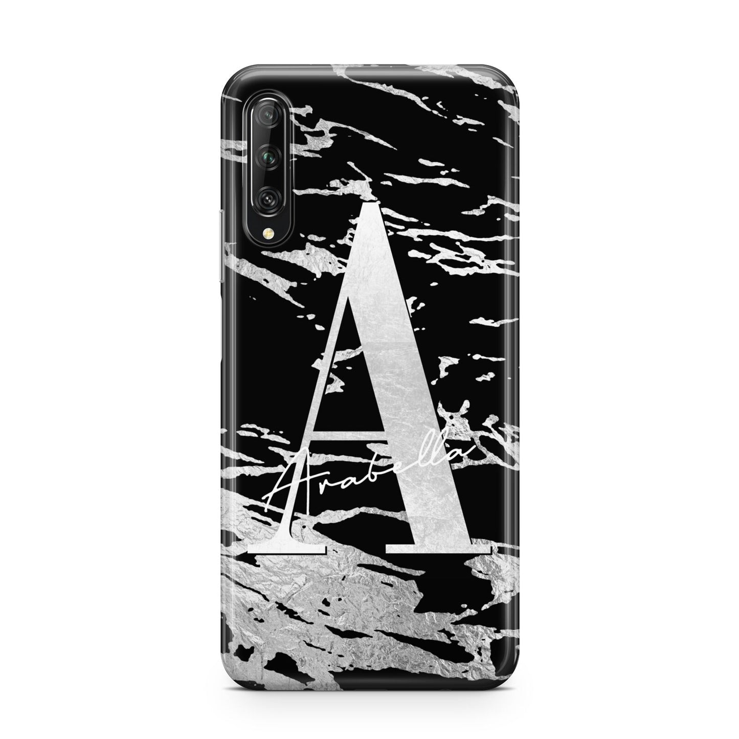 Personalised Black Silver Initial Huawei P Smart Pro 2019