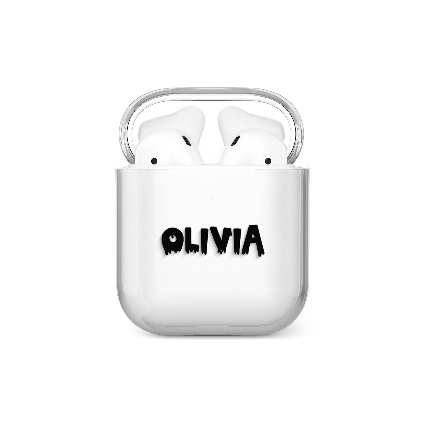 Personalised Black Slime Text AirPods Case