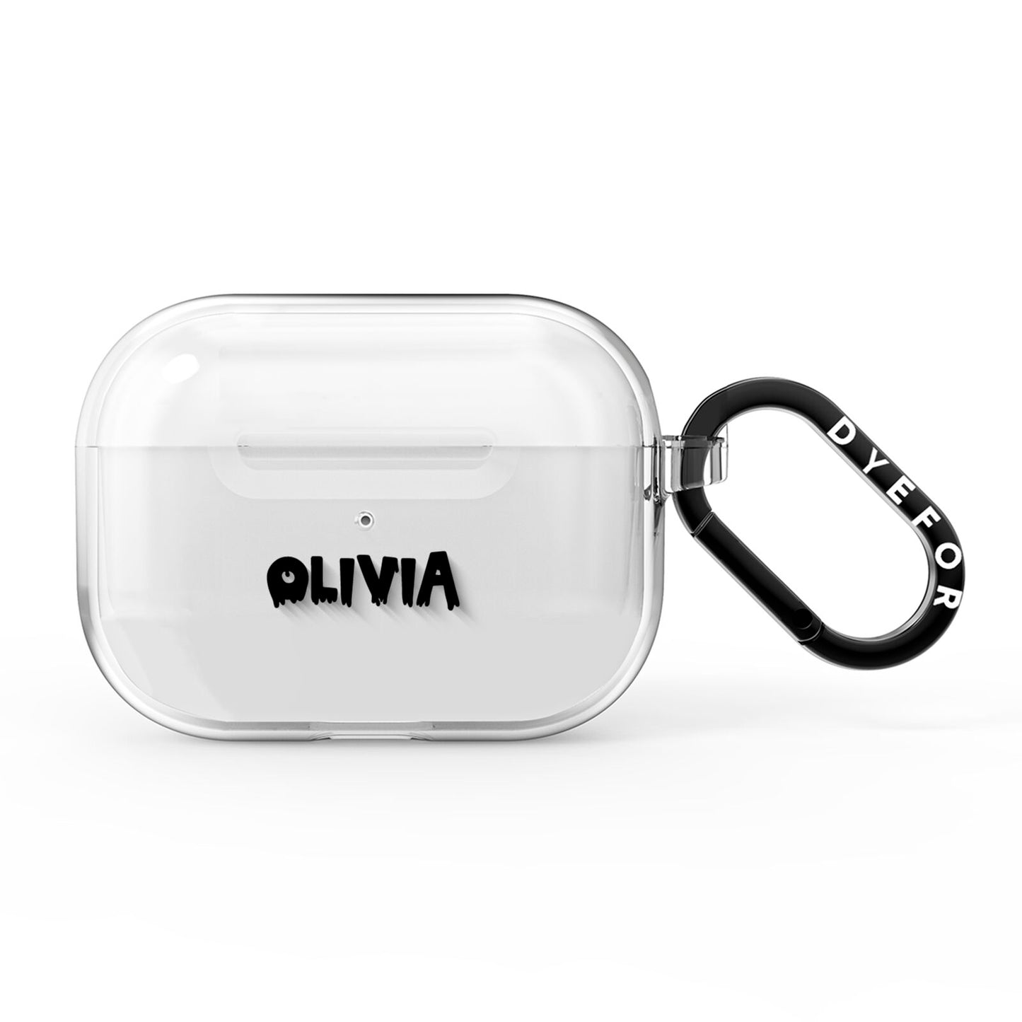 Personalised Black Slime Text AirPods Pro Clear Case