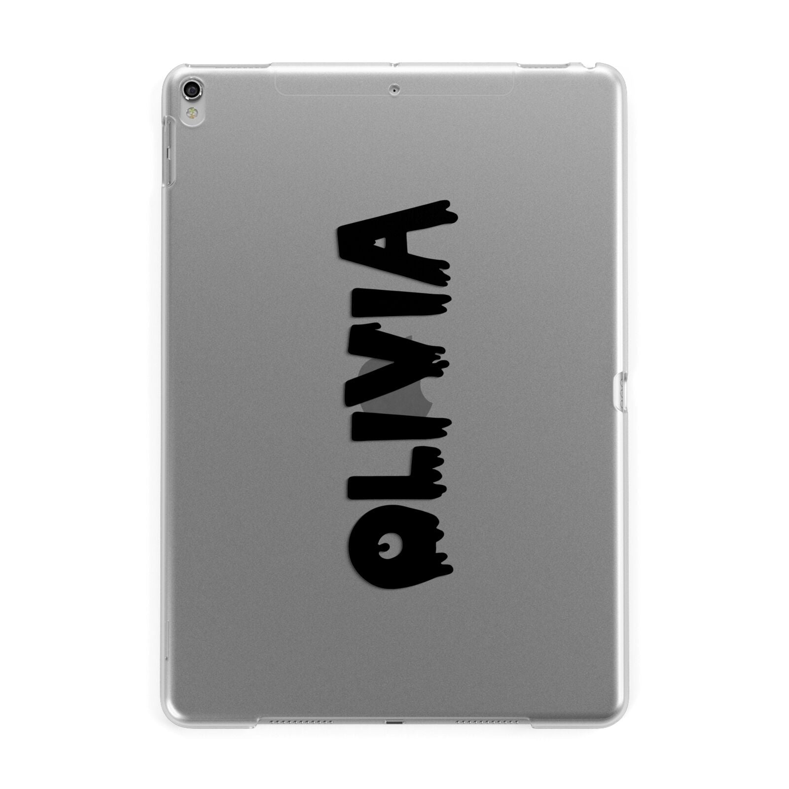 Personalised Black Slime Text Apple iPad Silver Case