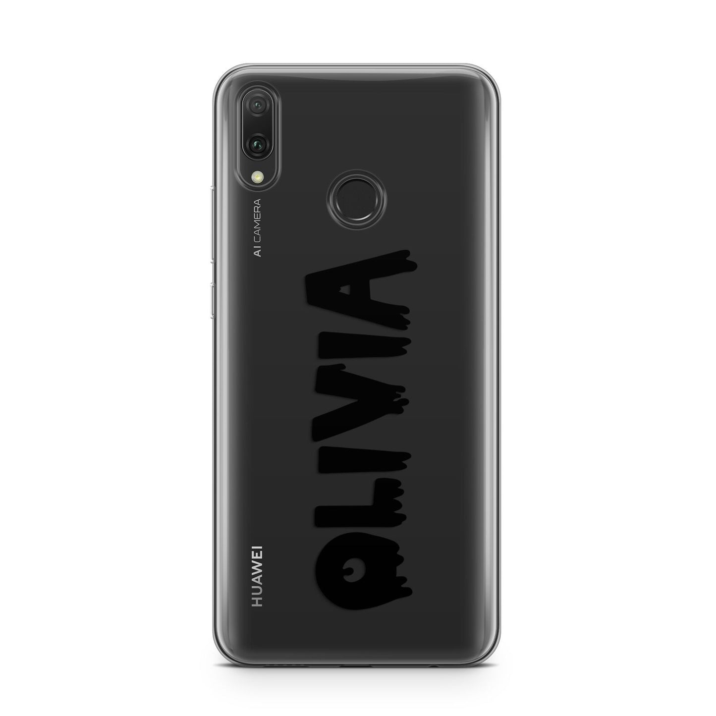 Personalised Black Slime Text Huawei Y9 2019