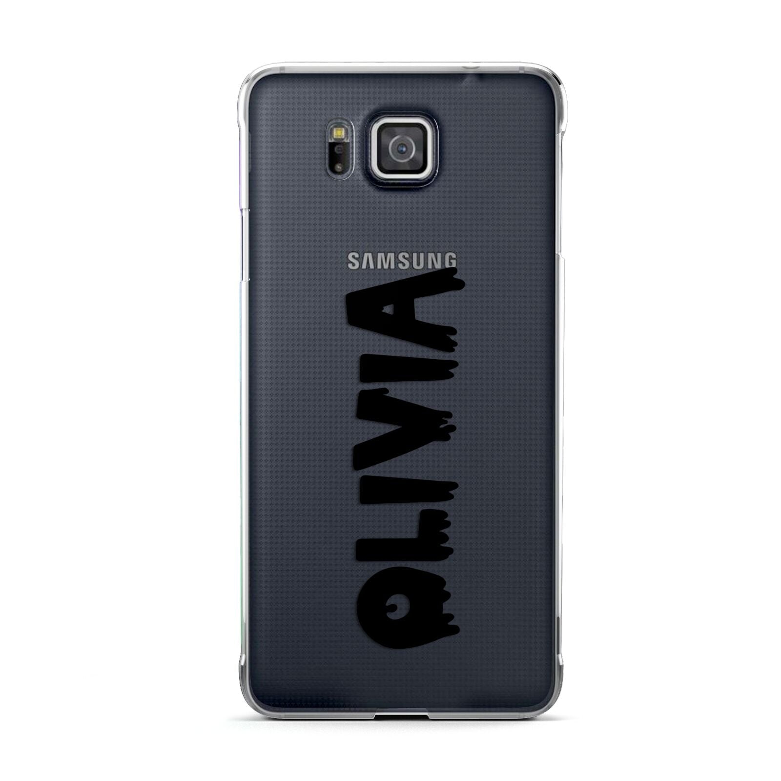 Personalised Black Slime Text Samsung Galaxy Alpha Case