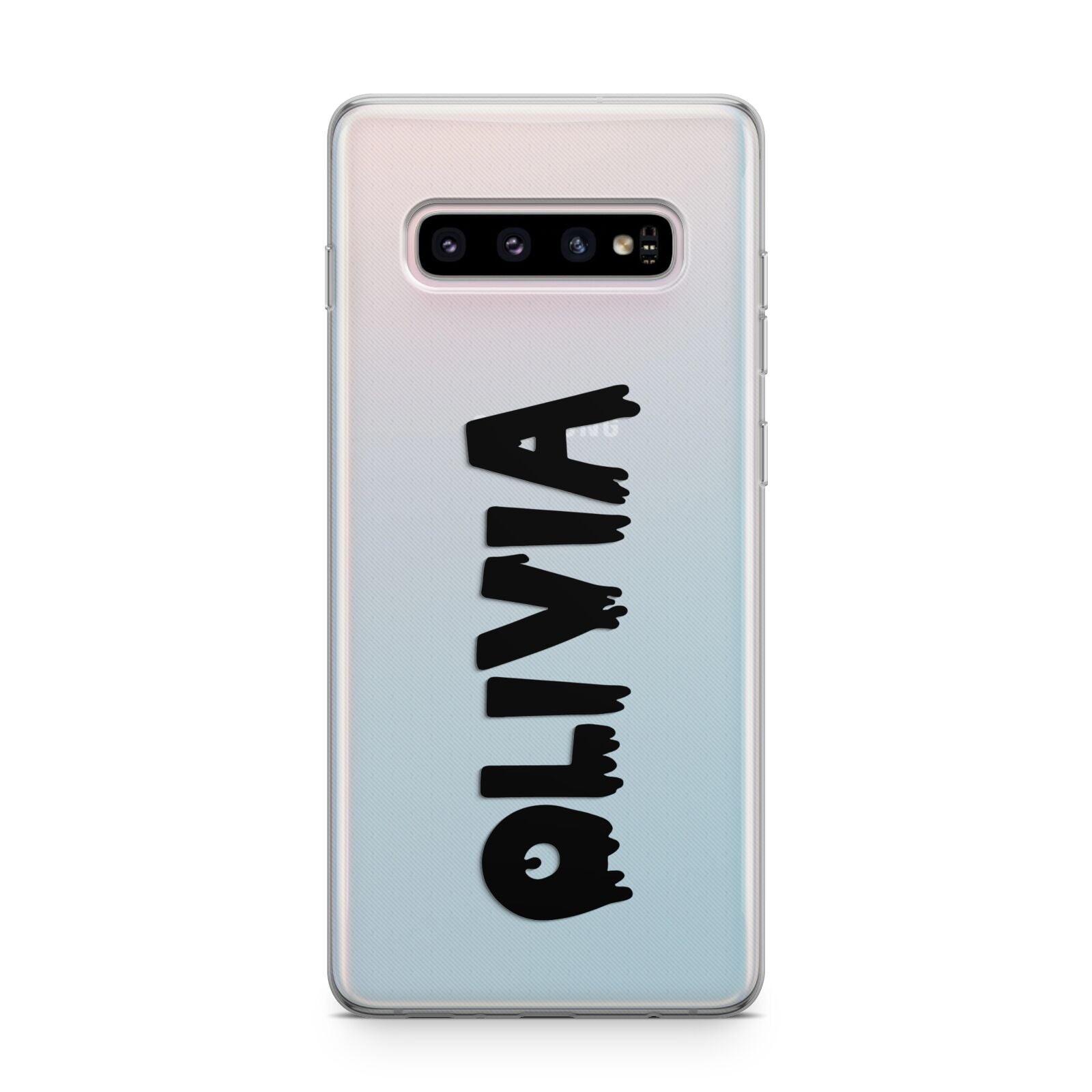 Personalised Black Slime Text Samsung Galaxy S10 Plus Case