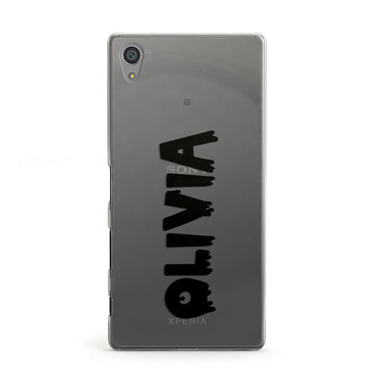 Personalised Black Slime Text Sony Xperia Case