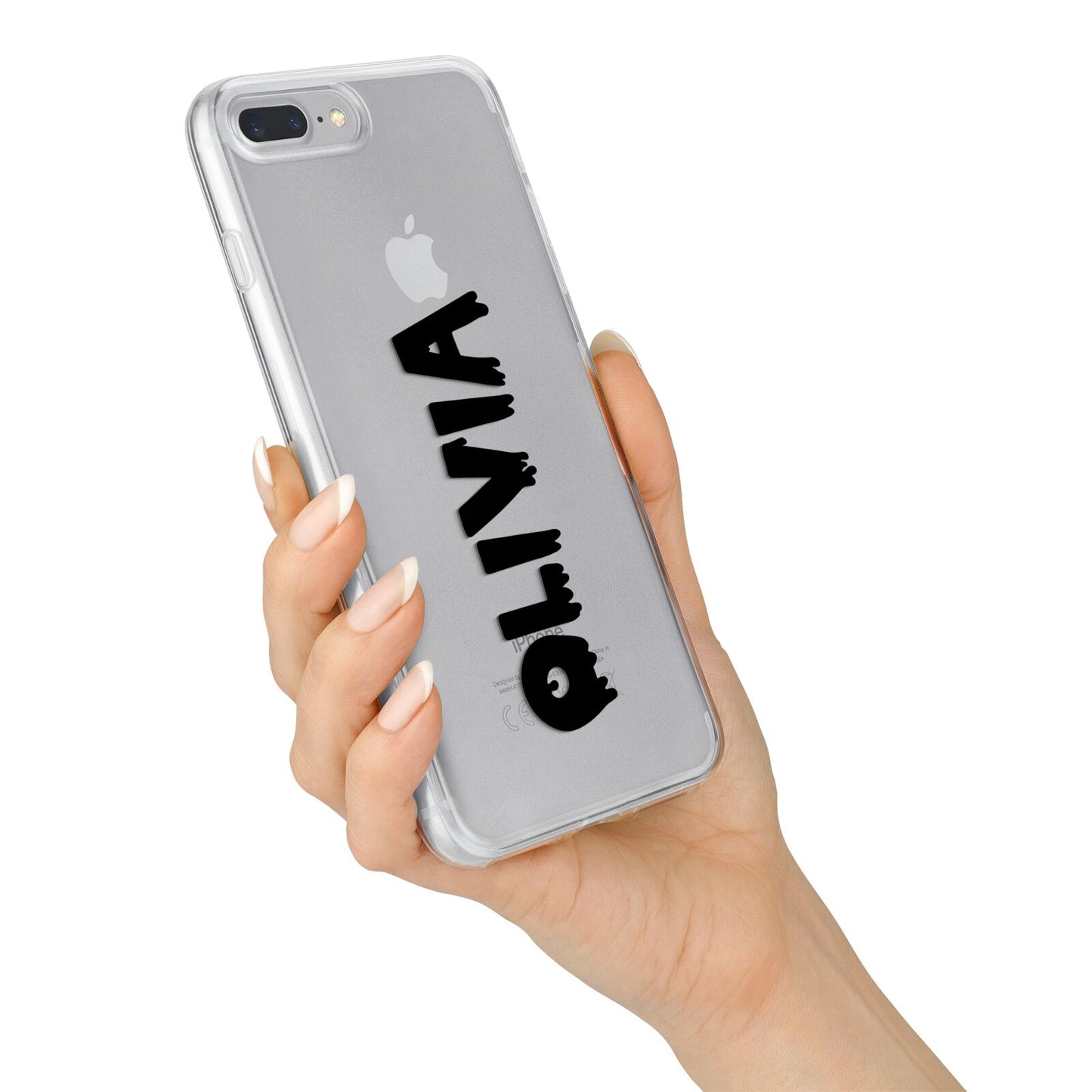 Personalised Black Slime Text iPhone 7 Plus Bumper Case on Silver iPhone Alternative Image