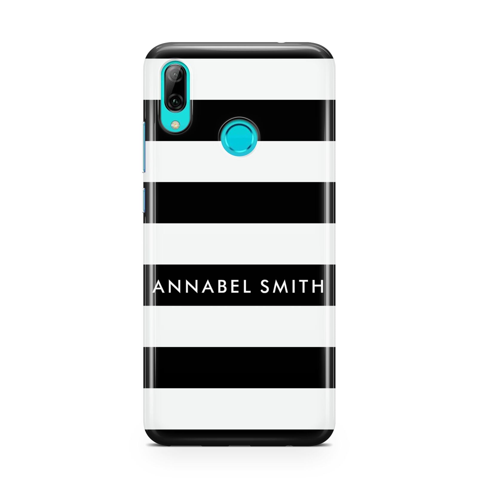 Personalised Black Striped Name or Initials Huawei P Smart 2019 Case