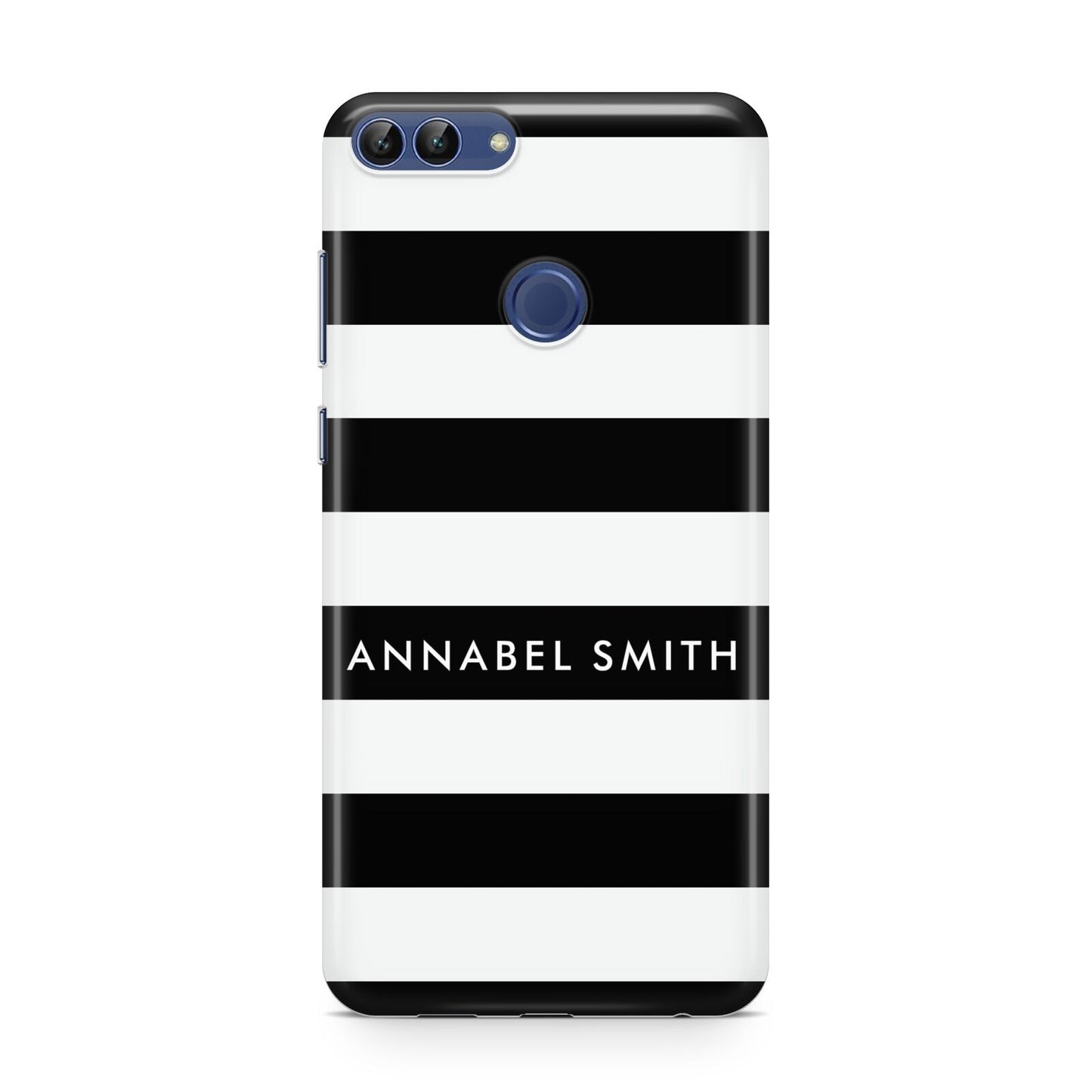 Personalised Black Striped Name or Initials Huawei P Smart Case