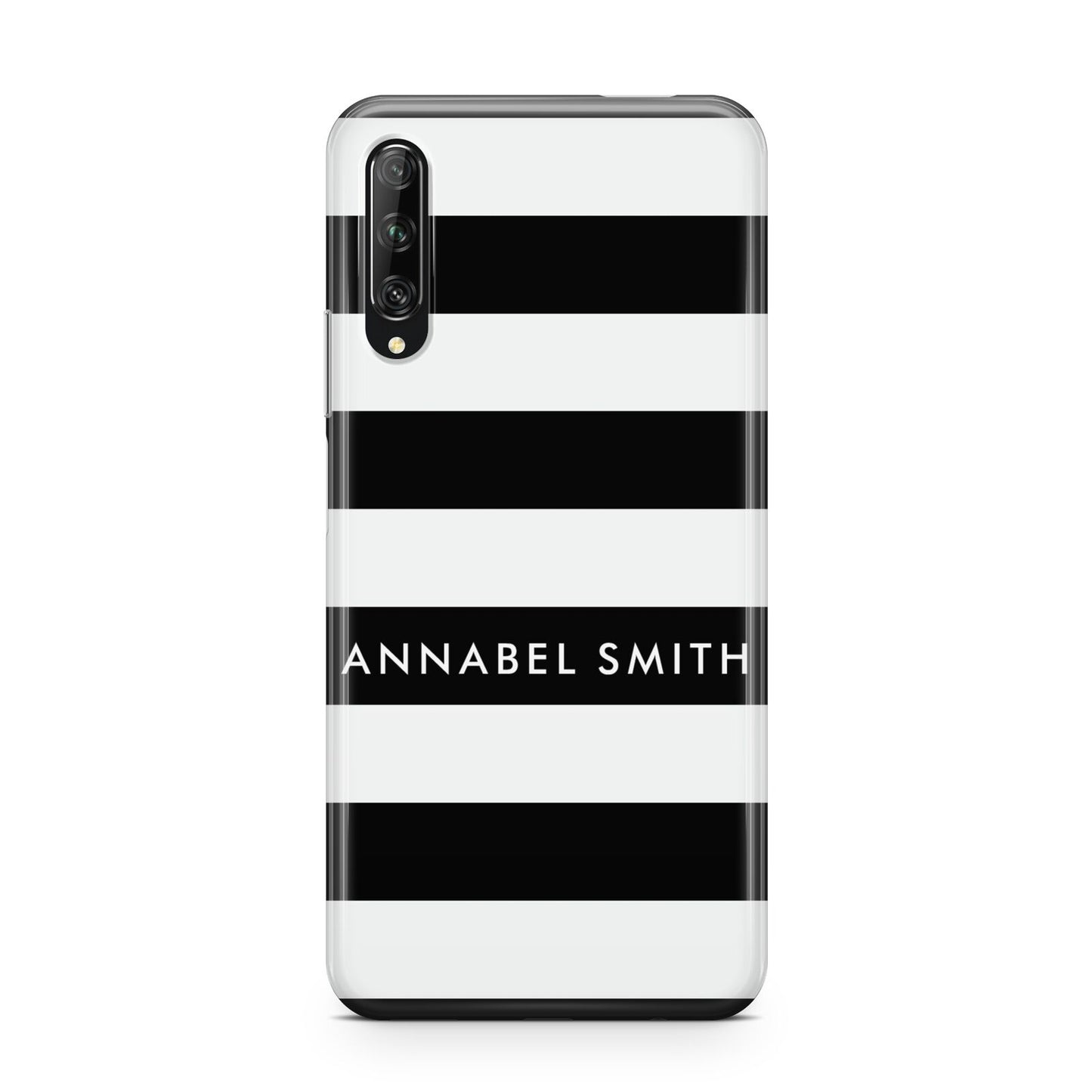 Personalised Black Striped Name or Initials Huawei P Smart Pro 2019