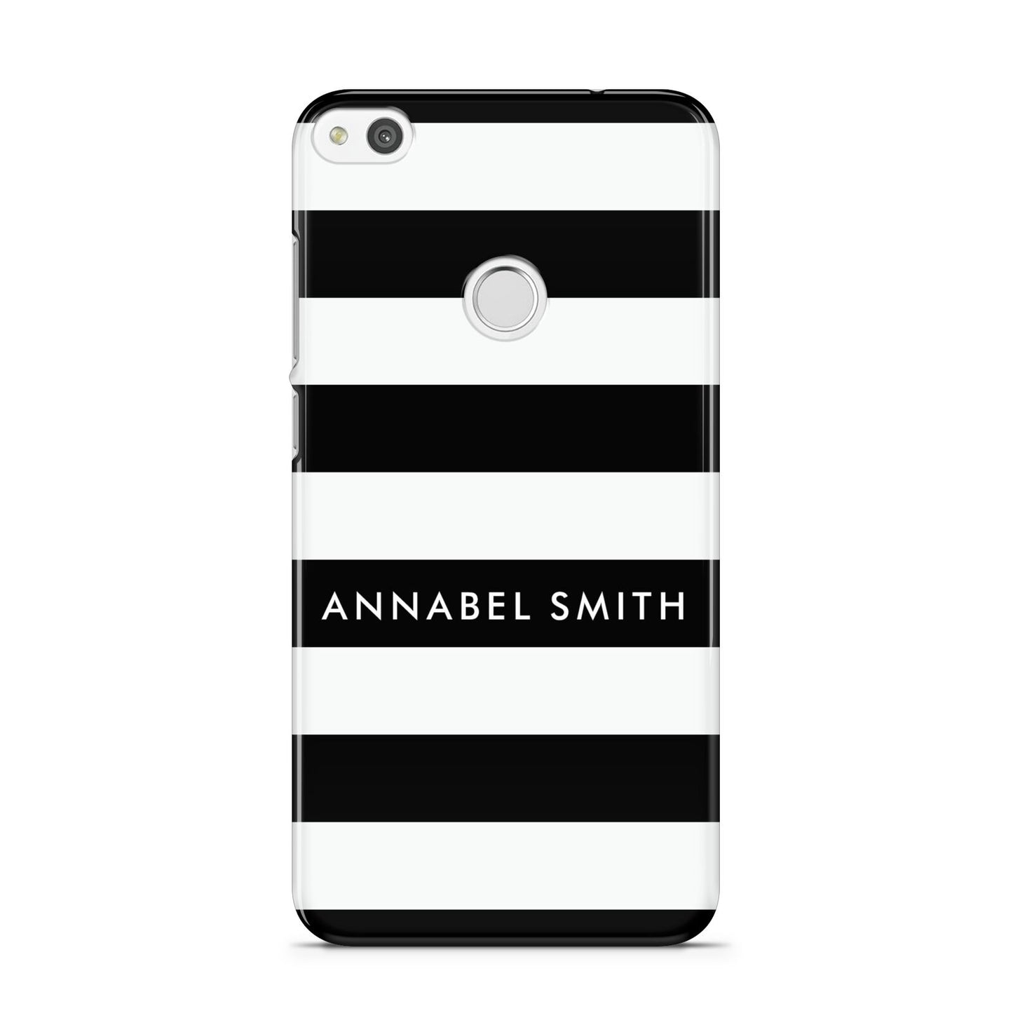 Personalised Black Striped Name or Initials Huawei P8 Lite Case