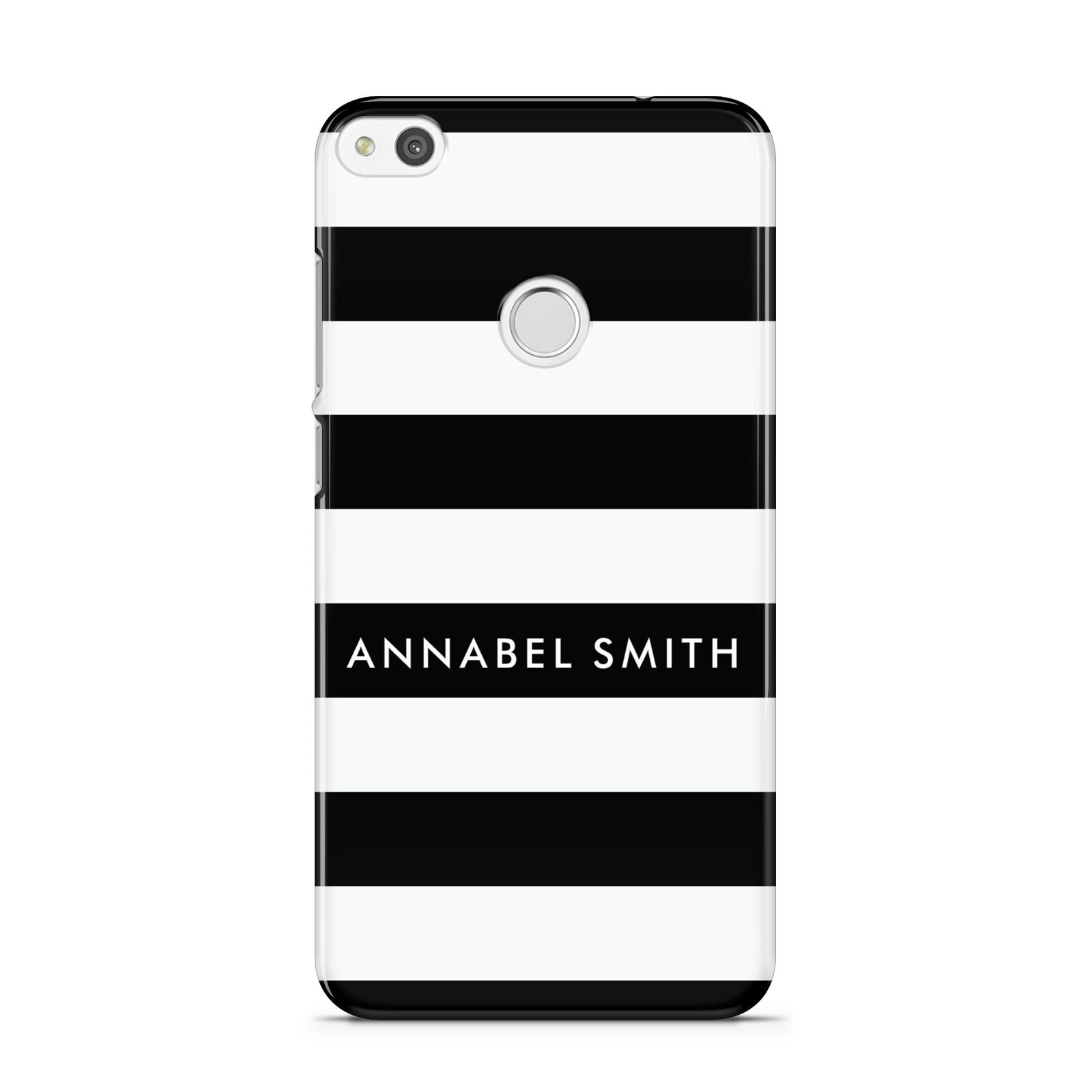 Personalised Black Striped Name or Initials Huawei P8 Lite Case